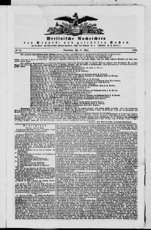 Berlinische Nachrichten von Staats- und gelehrten Sachen vom 21.03.1850