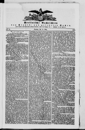 Berlinische Nachrichten von Staats- und gelehrten Sachen vom 24.03.1850