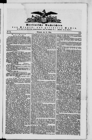 Berlinische Nachrichten von Staats- und gelehrten Sachen vom 27.03.1850