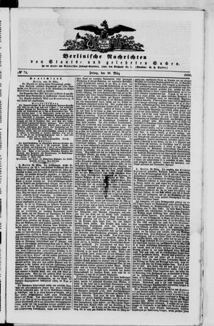 Berlinische Nachrichten von Staats- und gelehrten Sachen on Mar 29, 1850
