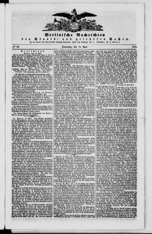 Berlinische Nachrichten von Staats- und gelehrten Sachen on Apr 18, 1850