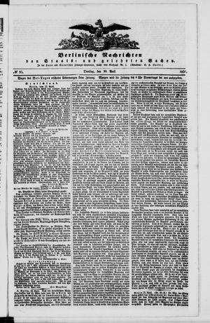 Berlinische Nachrichten von Staats- und gelehrten Sachen vom 23.04.1850