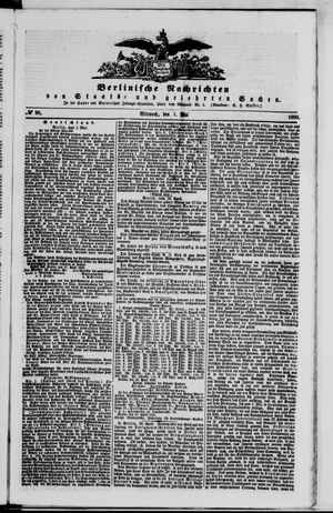 Berlinische Nachrichten von Staats- und gelehrten Sachen vom 01.05.1850