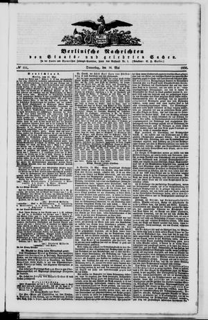 Berlinische Nachrichten von Staats- und gelehrten Sachen on May 16, 1850