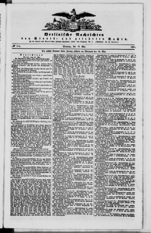 Berlinische Nachrichten von Staats- und gelehrten Sachen vom 19.05.1850