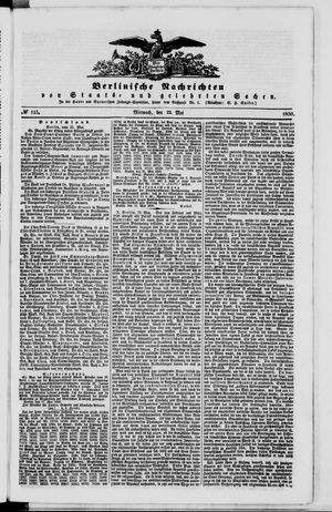 Berlinische Nachrichten von Staats- und gelehrten Sachen vom 22.05.1850