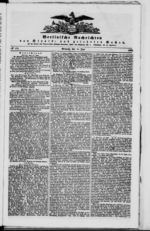 Berlinische Nachrichten von Staats- und gelehrten Sachen vom 12.06.1850