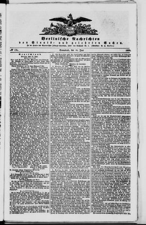 Berlinische Nachrichten von Staats- und gelehrten Sachen vom 15.06.1850
