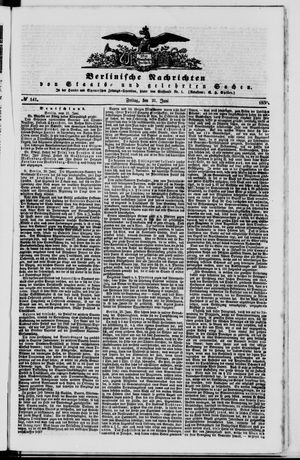 Berlinische Nachrichten von Staats- und gelehrten Sachen vom 21.06.1850