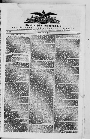Berlinische Nachrichten von Staats- und gelehrten Sachen vom 05.07.1850