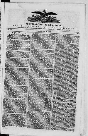 Berlinische Nachrichten von Staats- und gelehrten Sachen on Jul 11, 1850