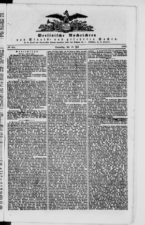 Berlinische Nachrichten von Staats- und gelehrten Sachen vom 18.07.1850