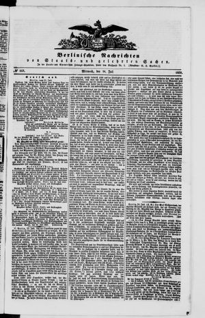 Berlinische Nachrichten von Staats- und gelehrten Sachen on Jul 24, 1850
