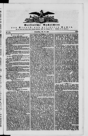 Berlinische Nachrichten von Staats- und gelehrten Sachen on Jul 25, 1850