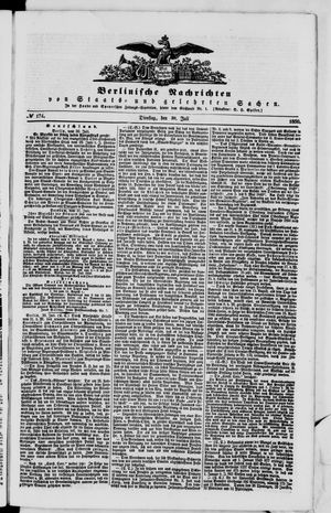 Berlinische Nachrichten von Staats- und gelehrten Sachen vom 30.07.1850