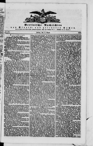 Berlinische Nachrichten von Staats- und gelehrten Sachen on Aug 2, 1850