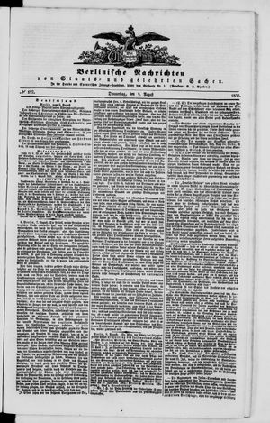 Berlinische Nachrichten von Staats- und gelehrten Sachen vom 08.08.1850