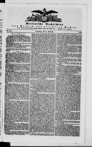 Berlinische Nachrichten von Staats- und gelehrten Sachen vom 12.09.1850