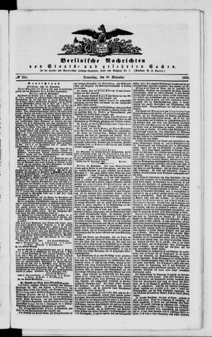 Berlinische Nachrichten von Staats- und gelehrten Sachen vom 26.09.1850
