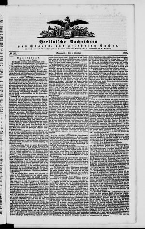 Berlinische Nachrichten von Staats- und gelehrten Sachen vom 05.10.1850