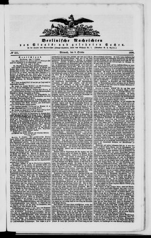 Berlinische Nachrichten von Staats- und gelehrten Sachen vom 09.10.1850