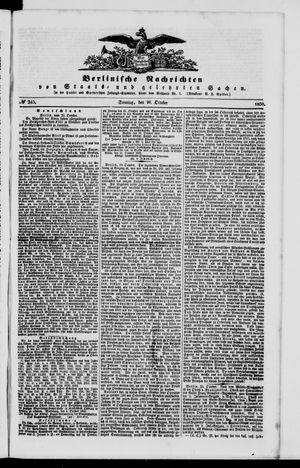 Berlinische Nachrichten von Staats- und gelehrten Sachen vom 20.10.1850