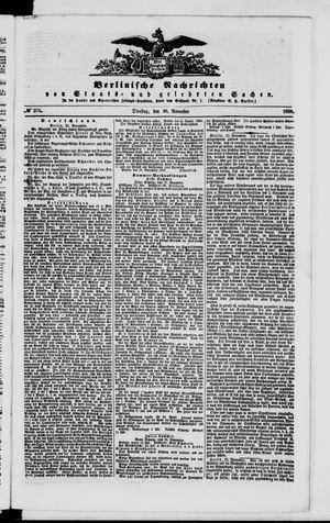 Berlinische Nachrichten von Staats- und gelehrten Sachen vom 26.11.1850