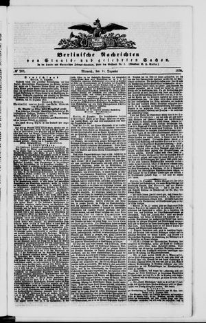 Berlinische Nachrichten von Staats- und gelehrten Sachen on Dec 11, 1850