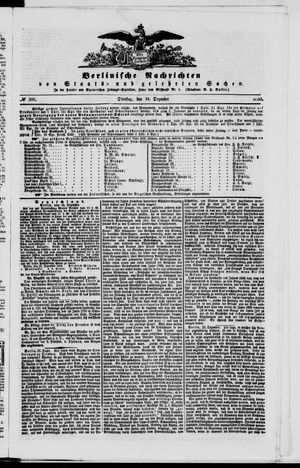 Berlinische Nachrichten von Staats- und gelehrten Sachen on Dec 24, 1850