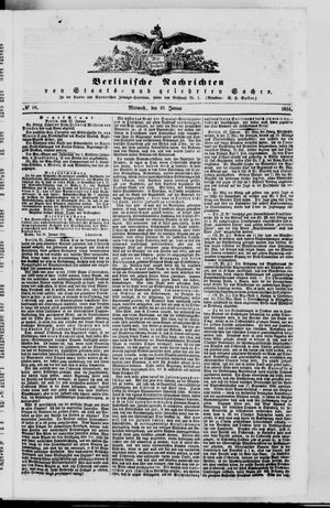 Berlinische Nachrichten von Staats- und gelehrten Sachen vom 22.01.1851