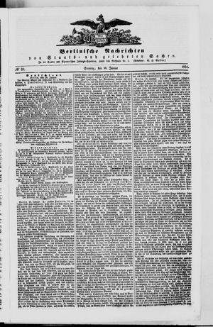 Berlinische Nachrichten von Staats- und gelehrten Sachen vom 26.01.1851