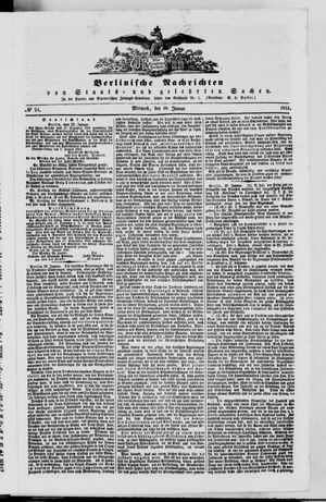 Berlinische Nachrichten von Staats- und gelehrten Sachen vom 29.01.1851