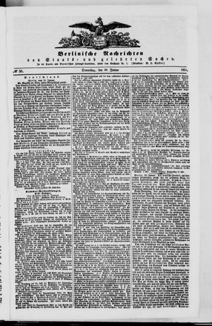 Berlinische Nachrichten von Staats- und gelehrten Sachen vom 30.01.1851