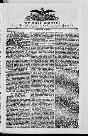 Berlinische Nachrichten von Staats- und gelehrten Sachen on Feb 11, 1851