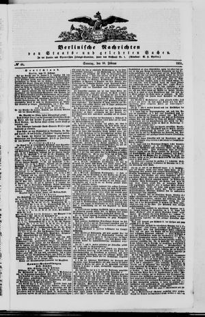Berlinische Nachrichten von Staats- und gelehrten Sachen vom 23.02.1851
