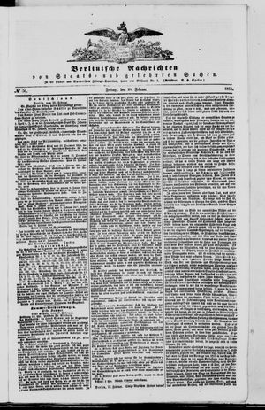 Berlinische Nachrichten von Staats- und gelehrten Sachen vom 28.02.1851