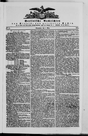 Berlinische Nachrichten von Staats- und gelehrten Sachen vom 01.03.1851