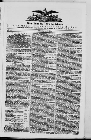 Berlinische Nachrichten von Staats- und gelehrten Sachen vom 05.03.1851