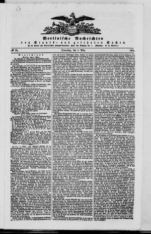 Berlinische Nachrichten von Staats- und gelehrten Sachen vom 06.03.1851