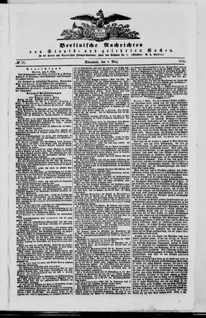 Berlinische Nachrichten von Staats- und gelehrten Sachen vom 08.03.1851