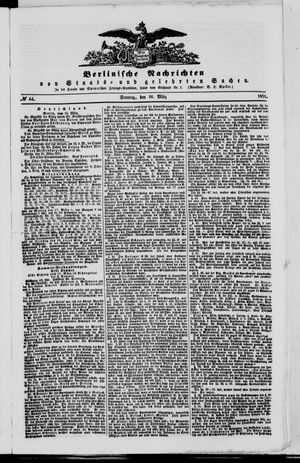 Berlinische Nachrichten von Staats- und gelehrten Sachen vom 16.03.1851