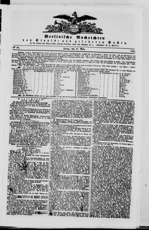 Berlinische Nachrichten von Staats- und gelehrten Sachen vom 21.03.1851