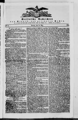 Berlinische Nachrichten von Staats- und gelehrten Sachen vom 23.03.1851