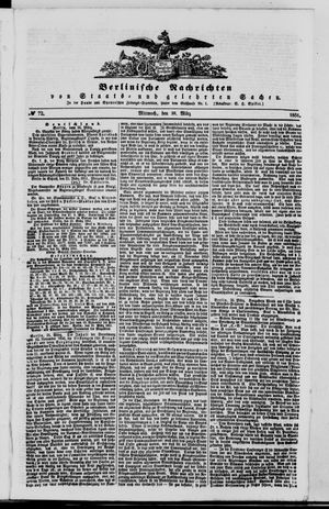 Berlinische Nachrichten von Staats- und gelehrten Sachen vom 26.03.1851