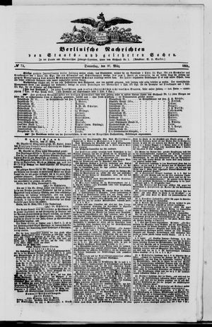Berlinische Nachrichten von Staats- und gelehrten Sachen vom 27.03.1851