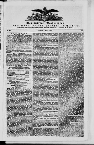 Berlinische Nachrichten von Staats- und gelehrten Sachen vom 06.04.1851