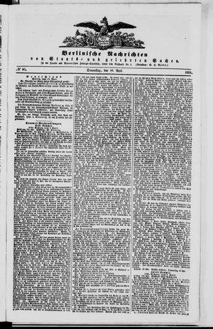 Berlinische Nachrichten von Staats- und gelehrten Sachen vom 10.04.1851