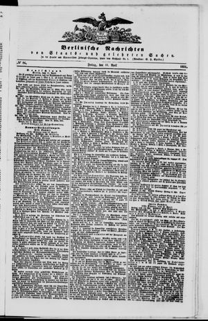 Berlinische Nachrichten von Staats- und gelehrten Sachen vom 11.04.1851