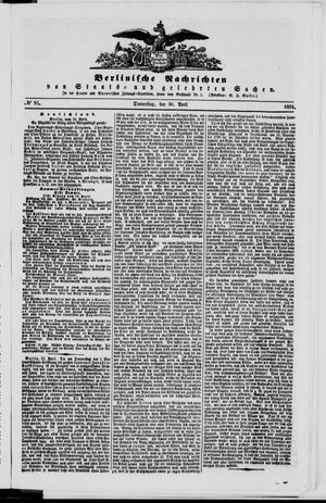 Berlinische Nachrichten von Staats- und gelehrten Sachen vom 24.04.1851