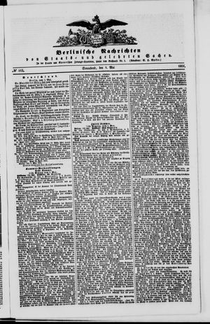 Berlinische Nachrichten von Staats- und gelehrten Sachen vom 03.05.1851